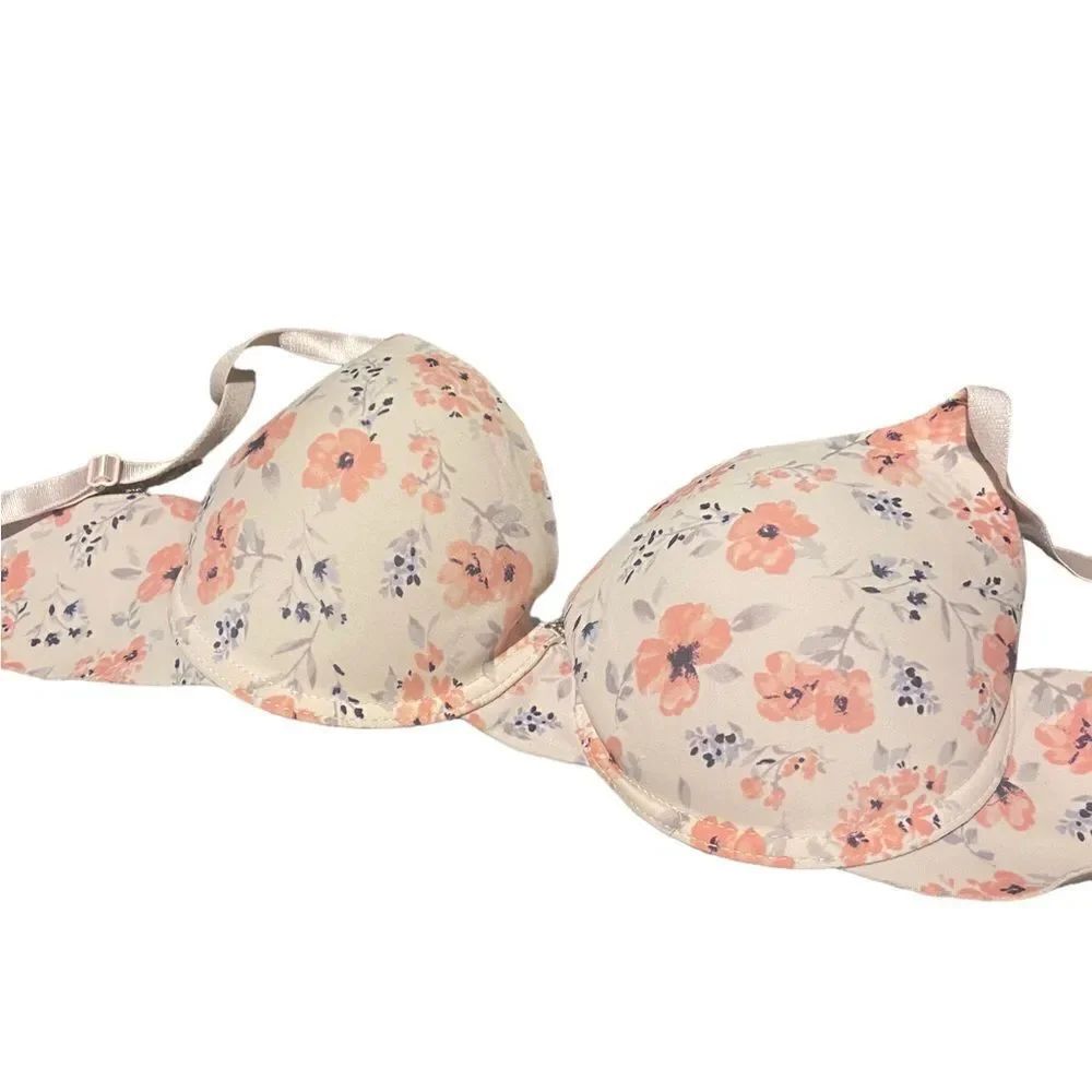 Laura Ashley size 34 C flowered padded underwire bra great condition